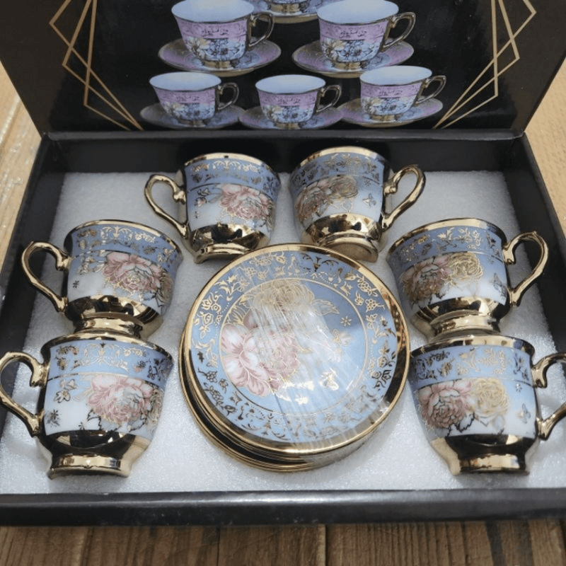 Xícara de café Cerâmica em Porcelana ElegantCafé® - 12 Peças