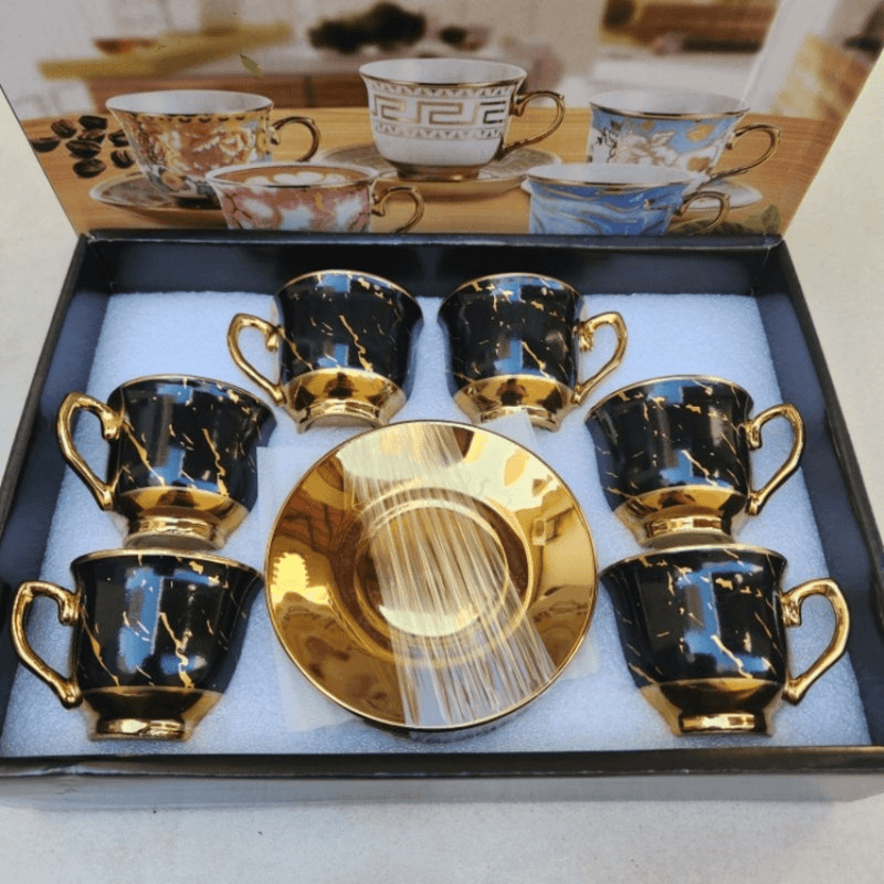 Xícara de café Cerâmica em Porcelana ElegantCafé® - 12 Peças