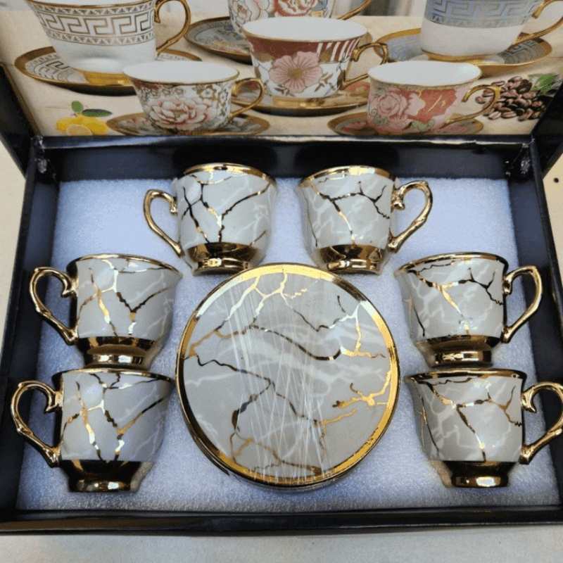 Xícara de café Cerâmica em Porcelana ElegantCafé® - 12 Peças