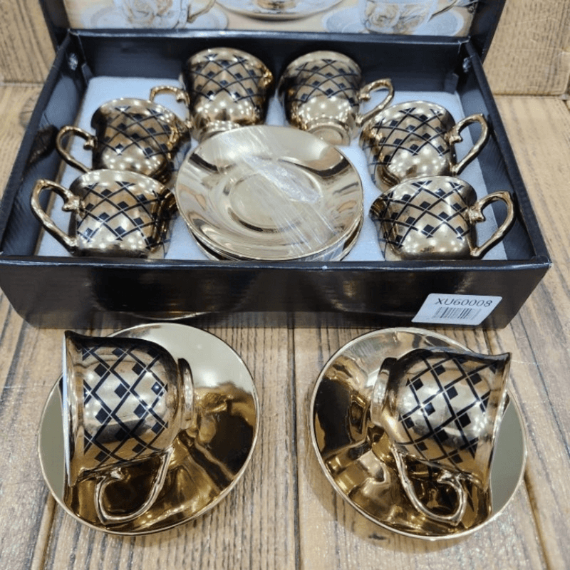 Xícara de café Cerâmica em Porcelana ElegantCafé® - 12 Peças